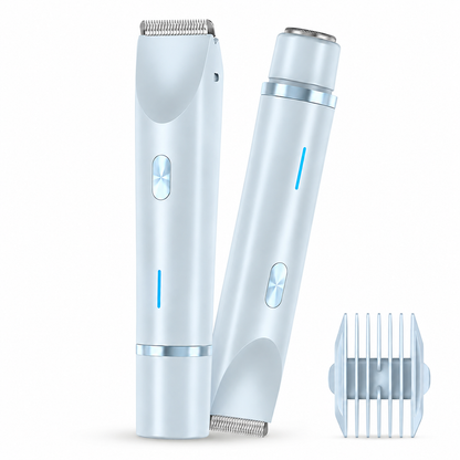 2-Piece Electric Body Hair Trimmer & Rotary Shaver Set