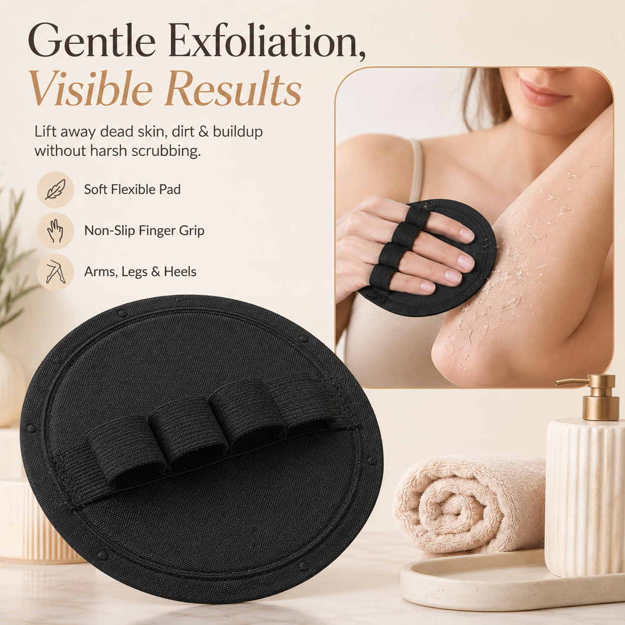 Gentle Grip Exfoliating Body Pad – Soft, Flexible & Non-Slip
