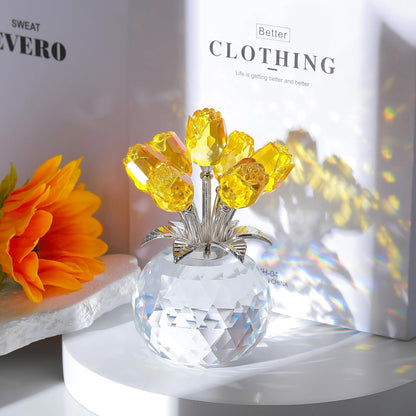 🌺Hot Sale 49% OFF-Crystal Colorful Rose Flower Vase