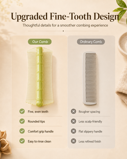 Precision Fine-Tooth Lice Comb – Reusable Nit & Scalp Comb