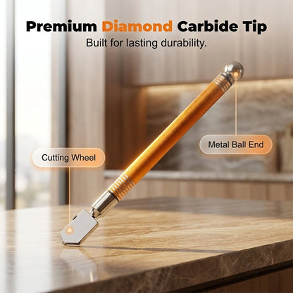 ⚡Professional Diamond Glass Cutter with Alloy Handle Roller Wheel