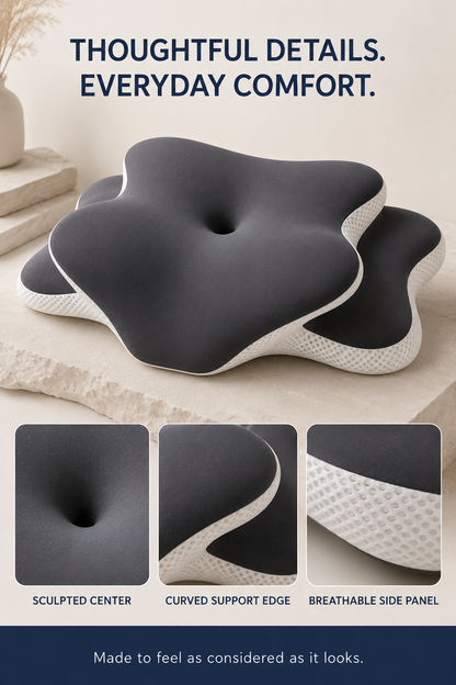 5-Zone Ergonomic Memory Foam Pillow | Contoured Support