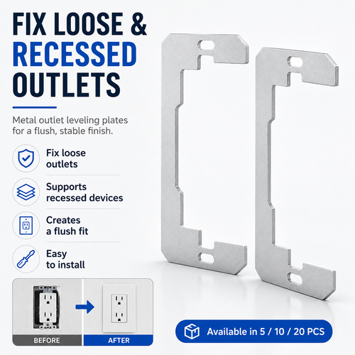 Outlet Spacer Plates for Loose & Recessed Outlets | 5–20 PCS