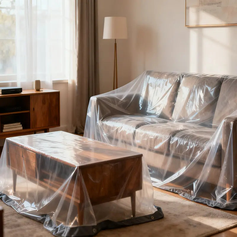 🌧️ Clear Waterproof PE Tarp – Heavy-Duty Transparent Outdoor Cover with Metal Grommets 🛡️