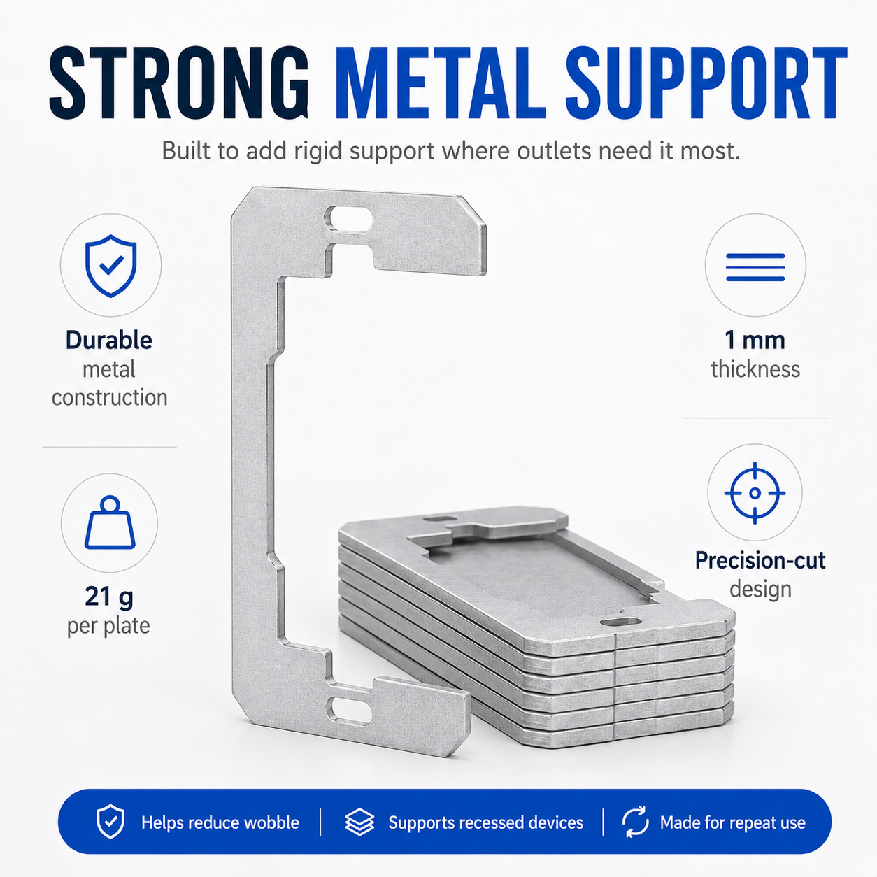 Outlet Spacer Plates for Loose & Recessed Outlets | 5–20 PCS