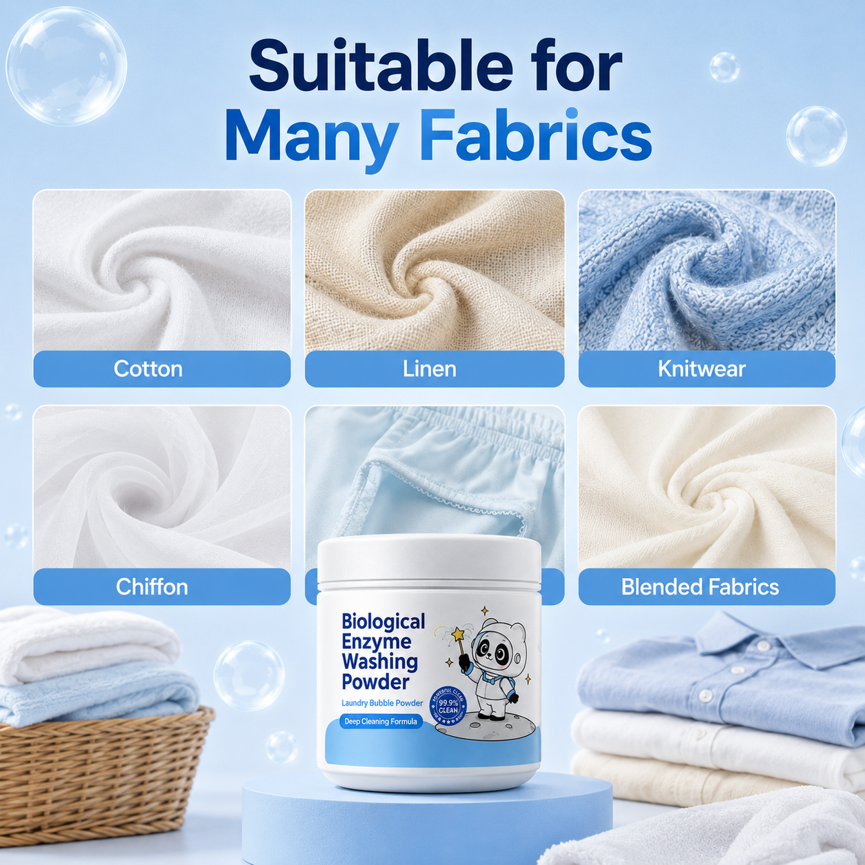 Biological Enzyme Laundry Powder | Cold-Water Cleaning