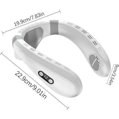 Dual-Cooling Neck Fanwith 5200mAh Battery& Cooling Plate