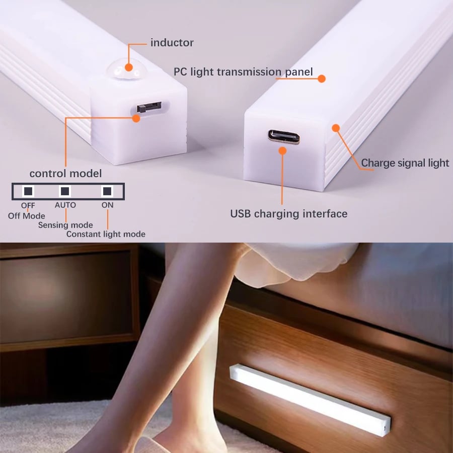 🔥LAST DAY SALE 49% OFF💡 Punch-free Smart Sensor Magnetic Rechargeable LED Lights✈Fast Worldwide Shipping