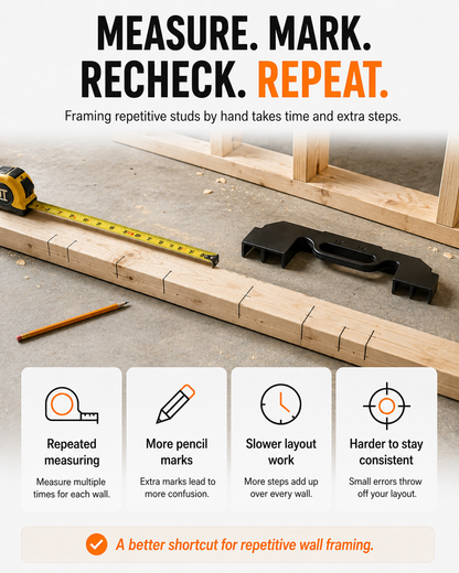 2-in-1 Framing Jig | 12" & 16" Stud Spacing Tool