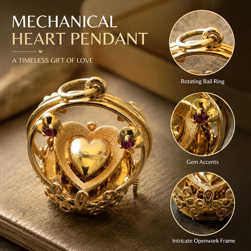 ❤️‍🔥Heartbeat Mechanical Heart Pendant | Meaningful Keepsake Gift