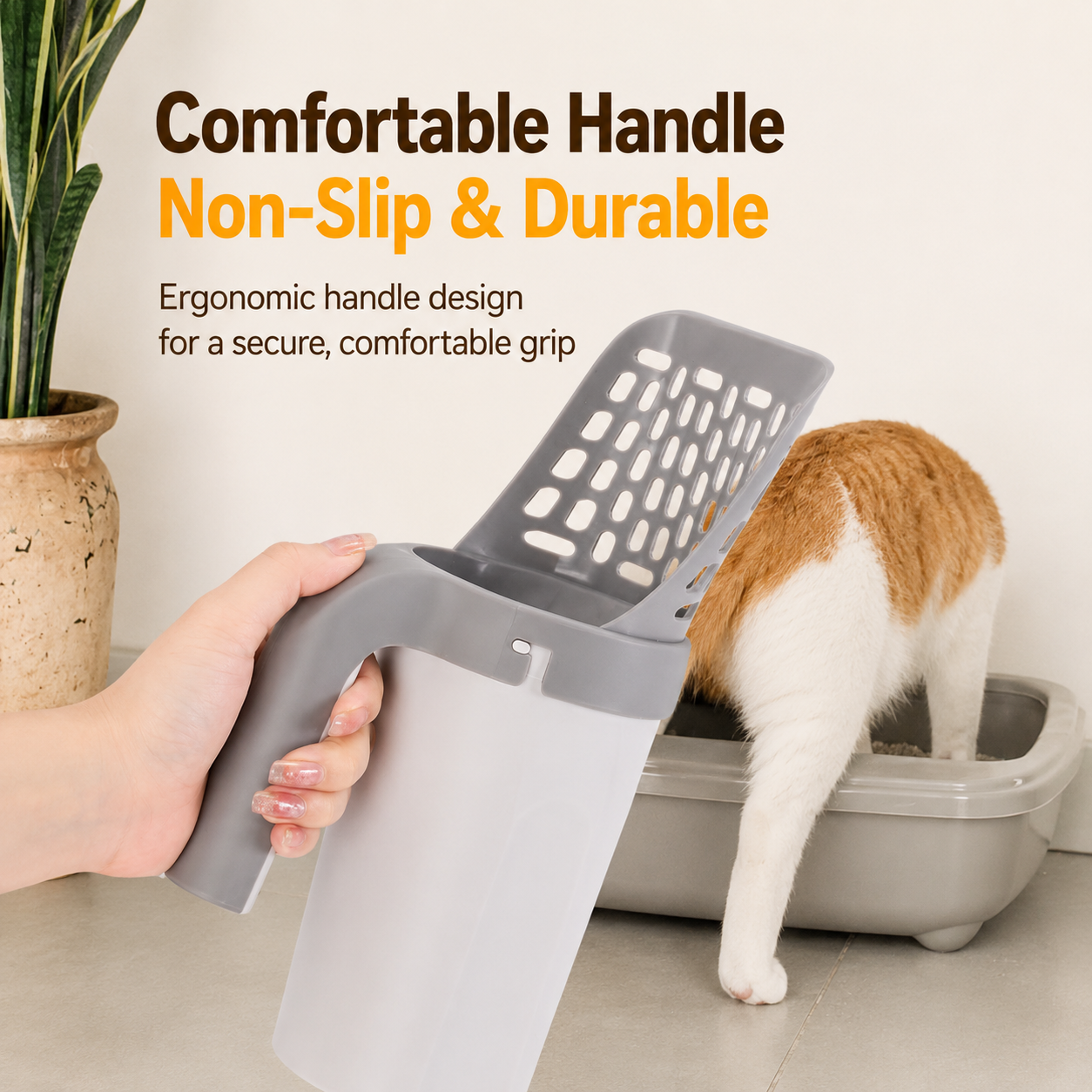 2-in-1 Cat Litter Scoop with Waste Bin