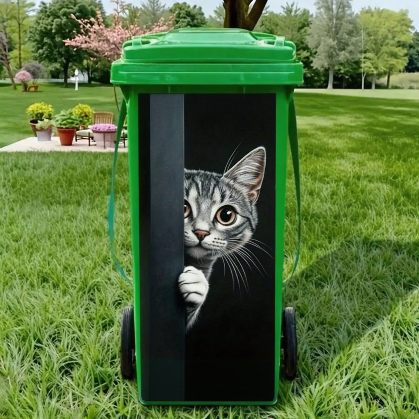 ✨ Creative Trash Can Sticker with Colourful Cartoon✨