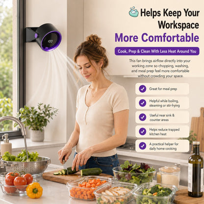 Wall-Mounted Kitchen Cooling Fan
