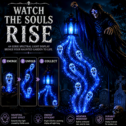 🎁💀The Grim Reaper’s Glowing Garden-A Spooky Halloween Yard Display