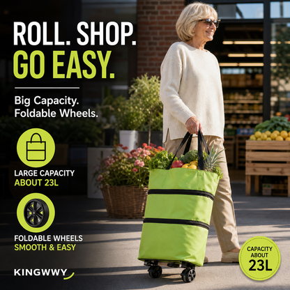 🔥LAST DAY-50% OFF🔥 2 in 1 Foldable Shopping Cart🎁