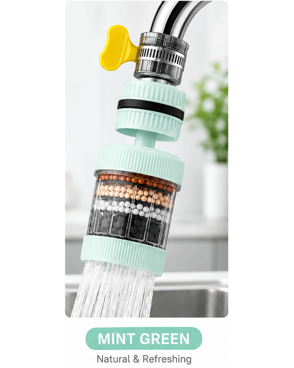 360° Swivel Faucet Water Filter for Kitchen Sinks