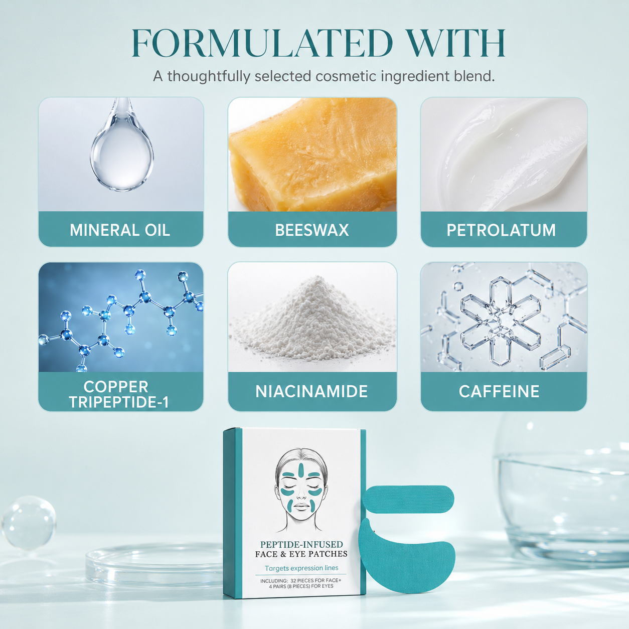Peptide-Infused Face & Eye Patch Set | 40 Pieces