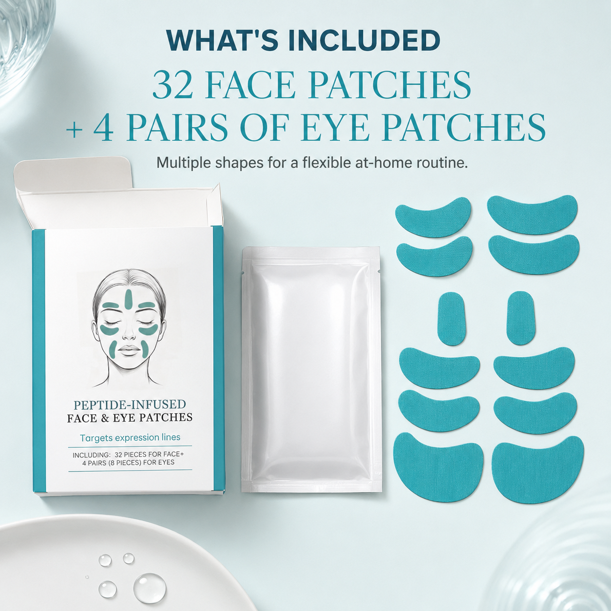 Peptide-Infused Face & Eye Patch Set | 40 Pieces