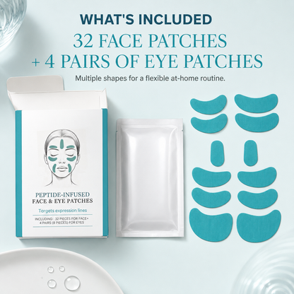 Peptide-Infused Face & Eye Patch Set | 40 Pieces
