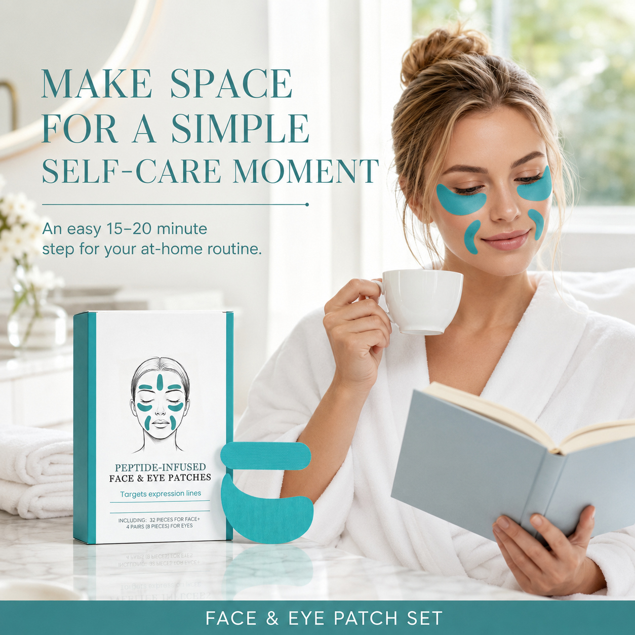 Peptide-Infused Face & Eye Patch Set | 40 Pieces