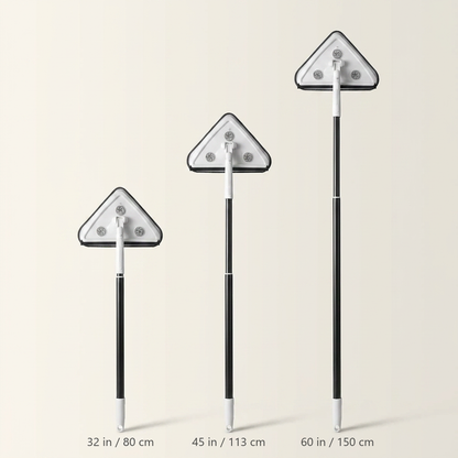 Extendable Wall & Ceiling Cleaning Mop — Triangle Head with Pads