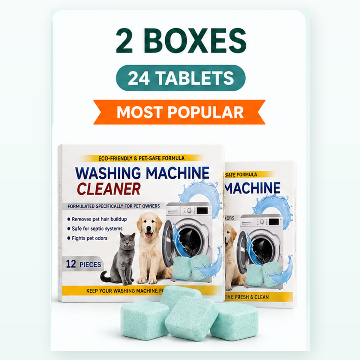 Pet Washing Machine Cleaner Tablets for Pet Owners