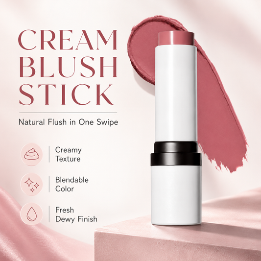 Cream Blush Stick – Blendable Natural Dewy Flush