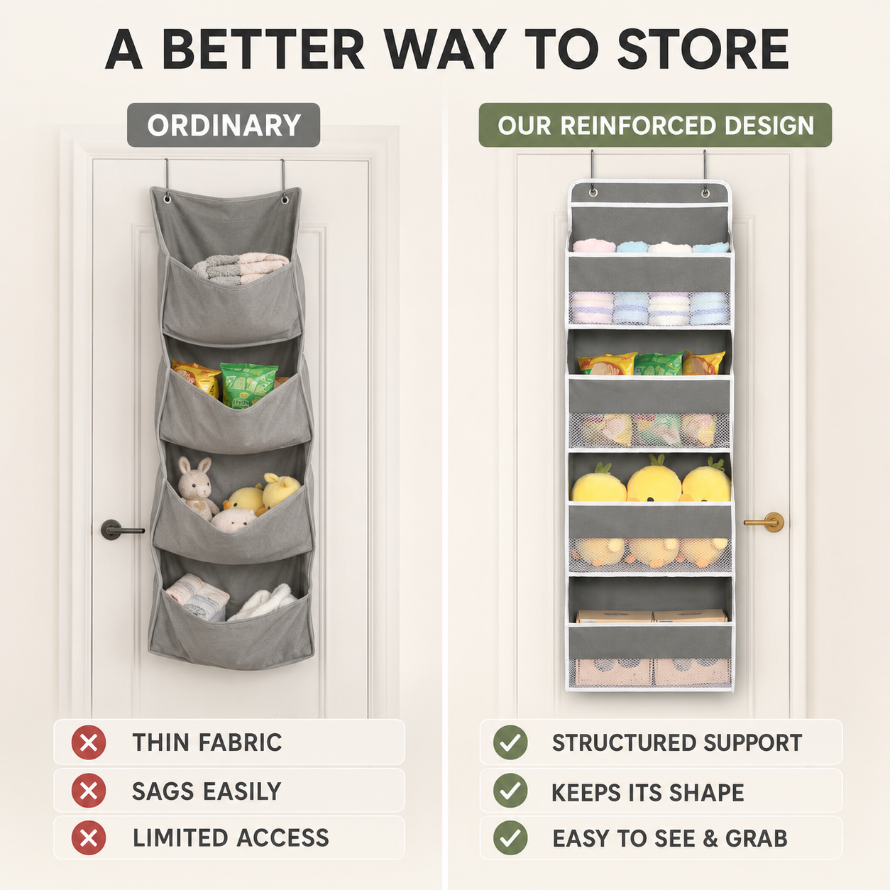 Over-the-Door Hanging Organizer | Space-Saving Storage
