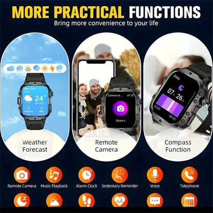 📢📢50% OFF !! ⏰Rugged Outdoor Smart Watch – 100+ Sports Modes