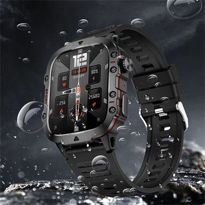 📢📢50% OFF !! ⏰Rugged Outdoor Smart Watch – 100+ Sports Modes
