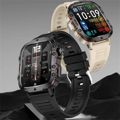 📢📢50% OFF !! ⏰Rugged Outdoor Smart Watch – 100+ Sports Modes