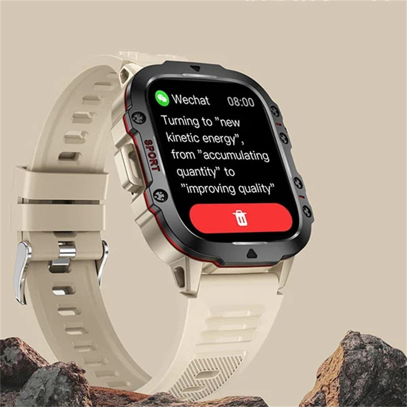 📢📢50% OFF !! ⏰Rugged Outdoor Smart Watch – 100+ Sports Modes