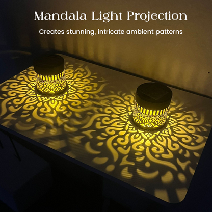 Solar Mandala Light – Stunning Pattern Projection, 2-in-1 Floor & Wall Design