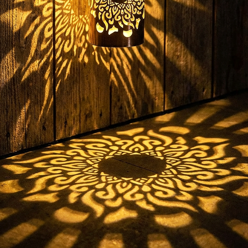 Solar Mandala Light – Stunning Pattern Projection, 2-in-1 Floor & Wall Design