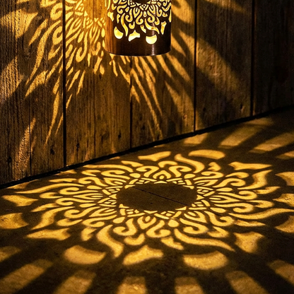 Solar Mandala Light – Stunning Pattern Projection, 2-in-1 Floor & Wall Design