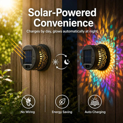 Solar Mandala Light – Stunning Pattern Projection, 2-in-1 Floor & Wall Design
