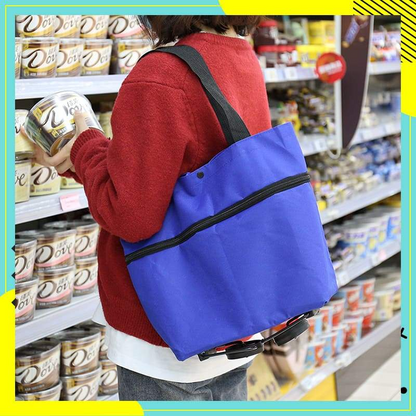 🔥LAST DAY-50% OFF🔥 2 in 1 Foldable Shopping Cart🎁