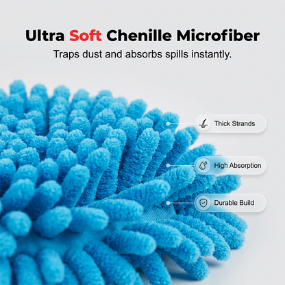 🧹 Chenille Spin Mop Head Replacement – Ultra-Absorbent Microfiber Refill Pads | Wet & Dry Use | Machine Washable | Fits Most Spin Mops ✨