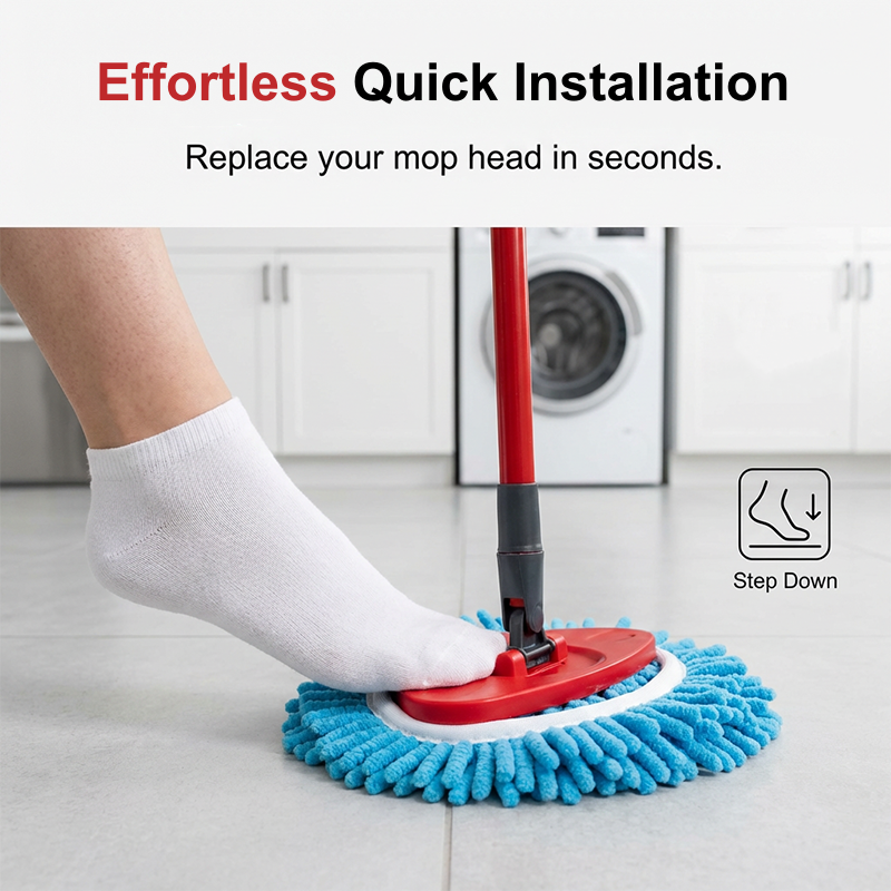 🧹 Chenille Spin Mop Head Replacement – Ultra-Absorbent Microfiber Refill Pads | Wet & Dry Use | Machine Washable | Fits Most Spin Mops ✨