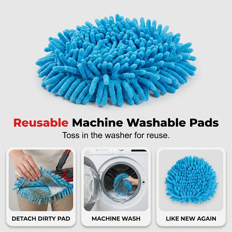 🧹 Chenille Spin Mop Head Replacement – Ultra-Absorbent Microfiber Refill Pads | Wet & Dry Use | Machine Washable | Fits Most Spin Mops ✨