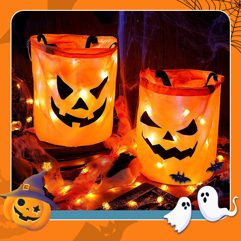 Halloween Glowing Pumpkin Bag – LED Lights