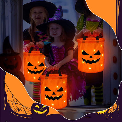 Halloween Glowing Pumpkin Bag – LED Lights