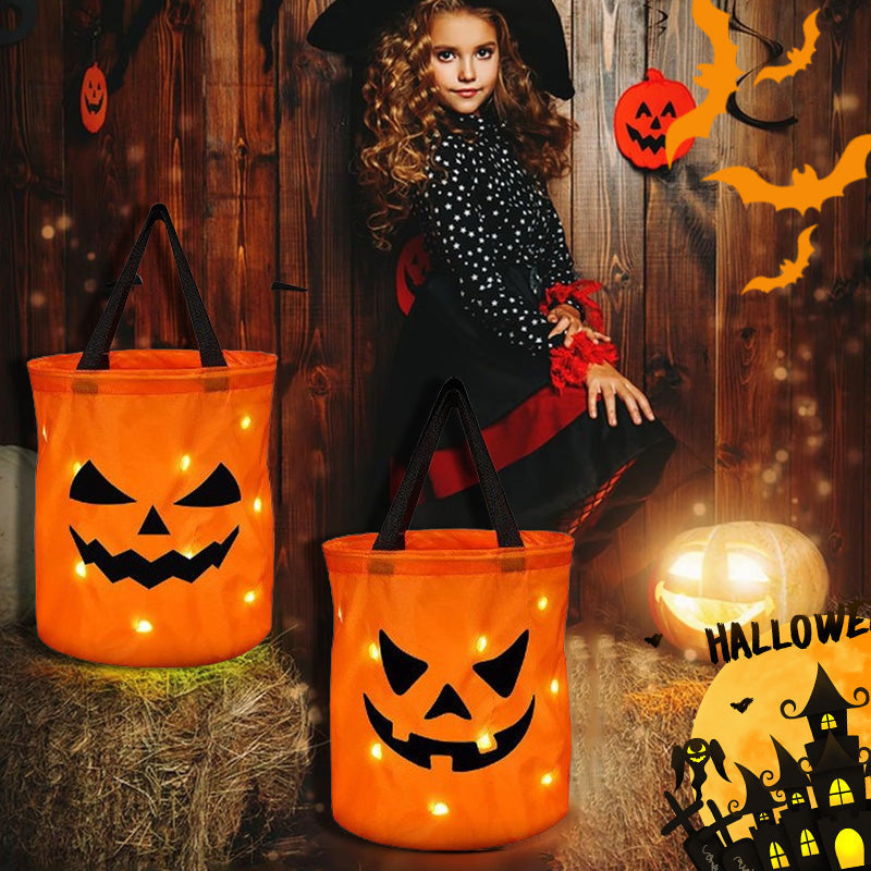 Halloween Glowing Pumpkin Bag – LED Lights