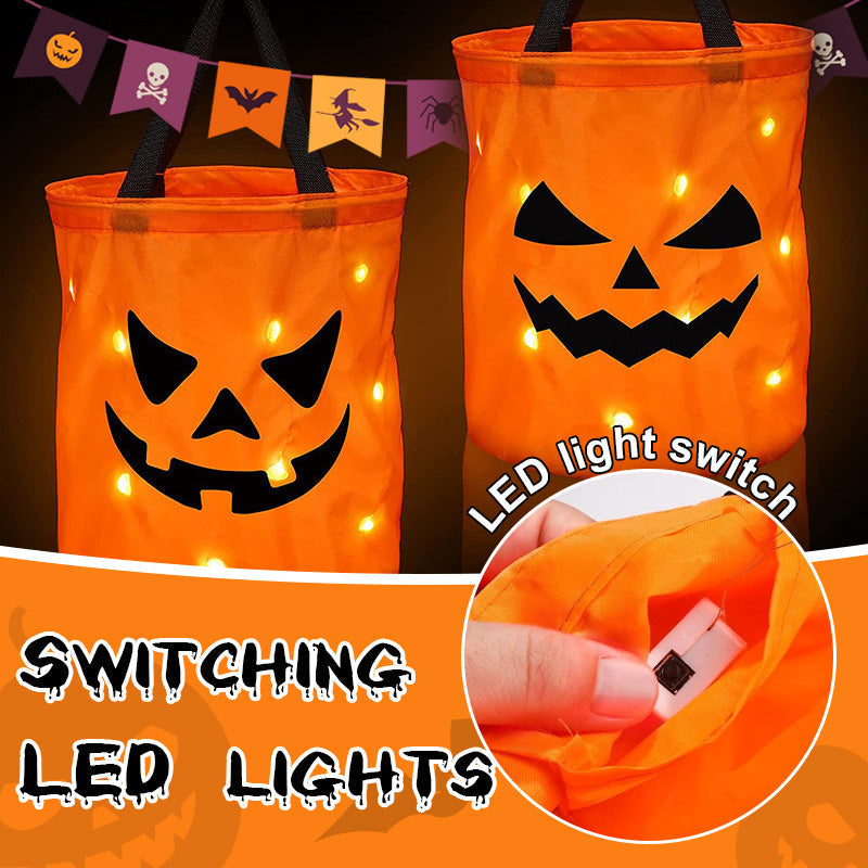 Halloween Glowing Pumpkin Bag – LED Lights