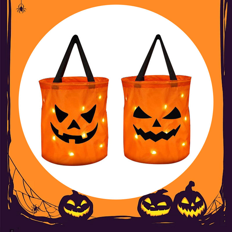 Halloween Glowing Pumpkin Bag – LED Lights