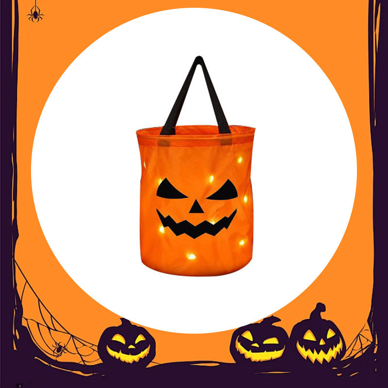 Halloween Glowing Pumpkin Bag – LED Lights