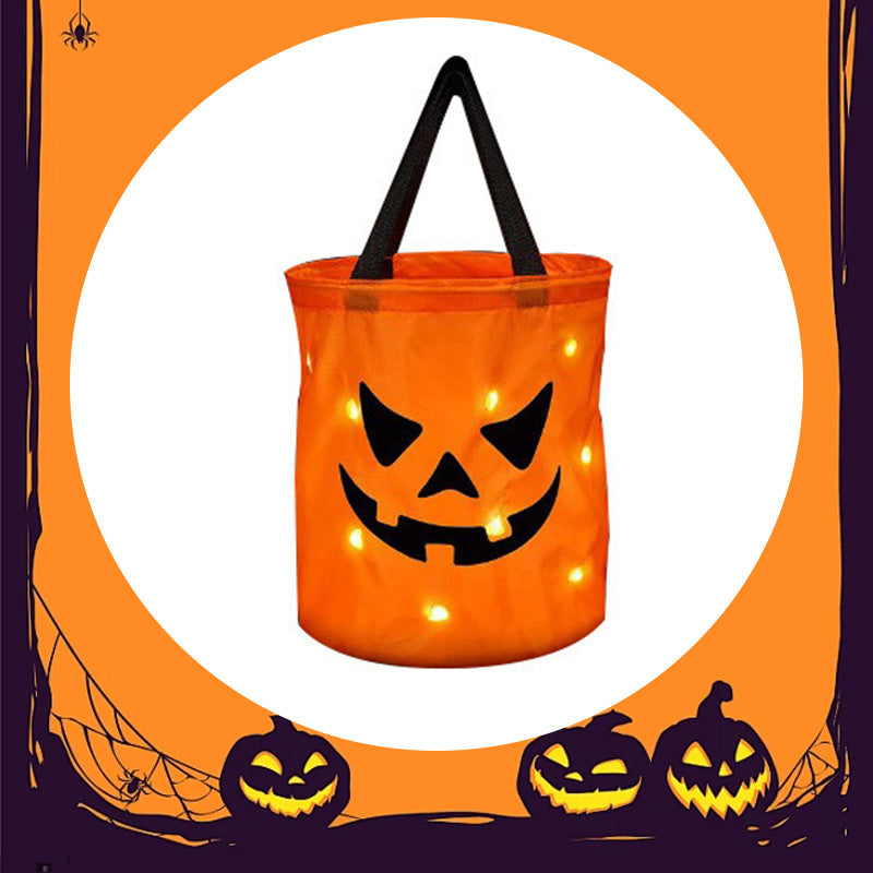 Halloween Glowing Pumpkin Bag – LED Lights