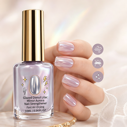 💜✨Lilac Glossy Mirror Nail Strengthener | Fast-Dry Nail Care