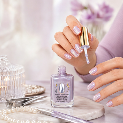 💜✨Lilac Glossy Mirror Nail Strengthener | Fast-Dry Nail Care