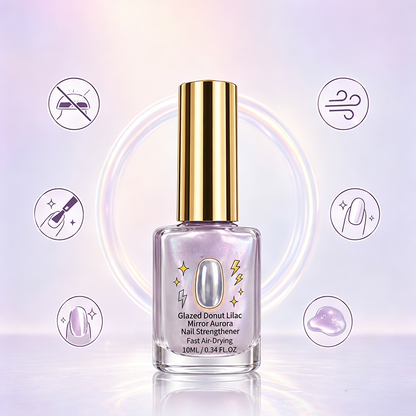 💜✨Lilac Glossy Mirror Nail Strengthener | Fast-Dry Nail Care